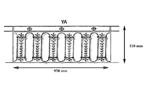 GRILLE DE BALCON GARDE CORPS BALUSTRADE LOISELET - YA