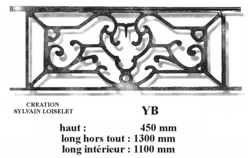 GRILLE DE BALCON GARDE CORPS BALUSTRADE LOISELET - YB