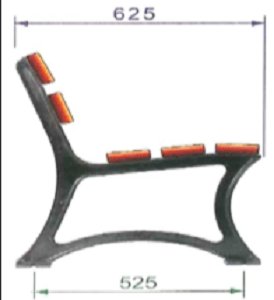 pied de banc en fonte